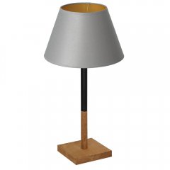 Lampa stołowa nocna z szarym abażurem TABLE LAMPS 3751 Luminex