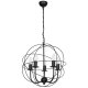 Żyrandol duży czarny GLOBE 5135 Luminex