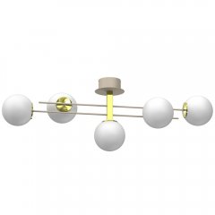 Lampa sufitowa 5-punktowa mleczne kule SATELIT 4619 Luminex