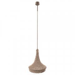 Beżowa pleciona lampa wisząca handmade boho MAHAKA 5178 Antigo