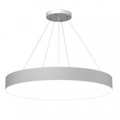 Biała prosta lampa wisząca z abażurem w kształcie walca 80 cm SENGO 5213 Antigo