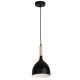 Czarna lampa wisząca NOAK WOOD 1191 Luminex