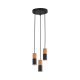 Lampa wisząca ELIT BLACK/WOOD 6310 TK Lighting