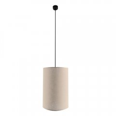 Lampa wisząca z beżowym abażurem w kształcie tuby 35 cm LAMEGO 5192 Antigo