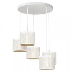 Pięciopunktowa lampa wisząca ażurowa na okręgu LOFT SHADE 5269 Luminex